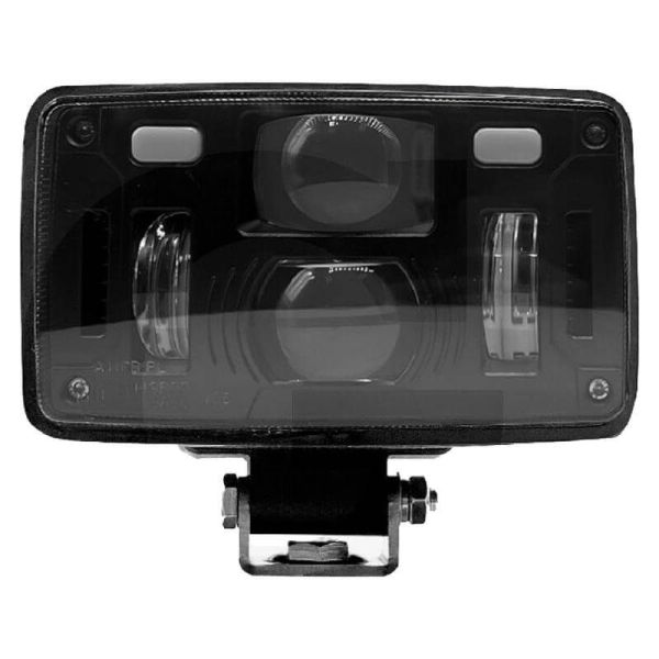 Faro LED de carretera rectangular con Luz de Cruce Luz, Carretera y Posición con soporte inferior o lateral