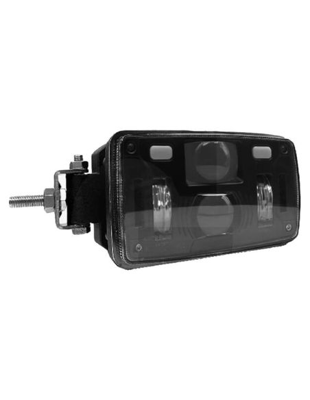 Faro LED de carretera rectangular con Luz de Cruce Luz, Carretera y Posición con soporte inferior o lateral