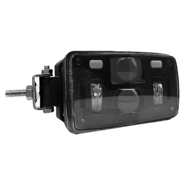 Faro LED de carretera rectangular con Luz de Cruce Luz, Carretera y Posición con soporte inferior o lateral