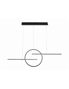 Plafonnier Suspension LED KITESURF NOIR 50W 3000K Dimable 4000 Lm 3 Luminaires