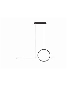 Lámpara de Techo LED Colgante KITESURF NEGRO 30W 3000K Dimable 2400 Lm 2 Luminarias