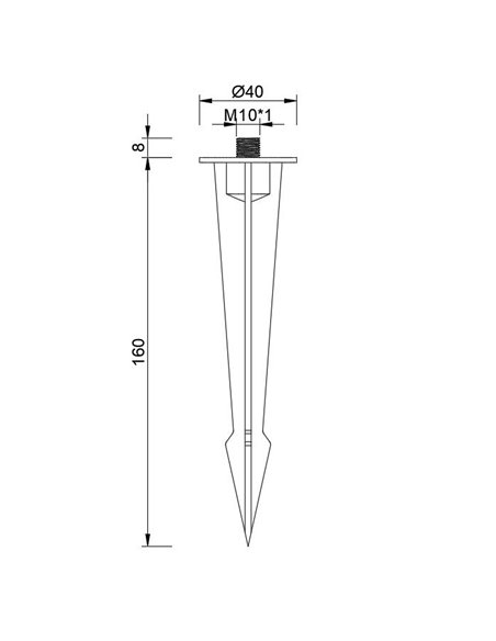 Accesorio Piqueta Negro OUTDOOR PARTS 16cm/21cm/26cm