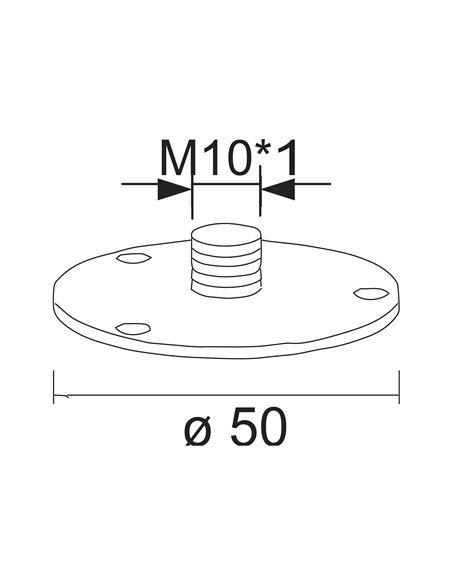 Acessório FLOOR DISC, base de fixação preta, PEÇAS EXTERIORES
