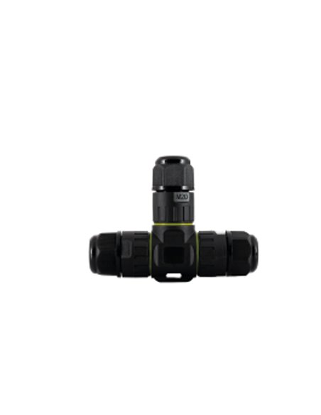 Accesorio: CONEXIÓN IP68 Negro OUTDOOR PARTS 3 POLOS/3 POLE T-SPLITTER