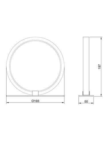 Candeeiro de mesa redondo LED KITESURF BRANCO 8W 3000K 640 Lm Médio/Grande
