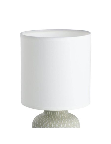 Lámpara de Mesa BELLARIVA Gris y Blanco - Encanto Boho para Tu Hogar leonLeds