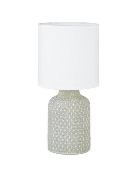 Lampe de table BELLARIVA grise et blanche - Charme bohème pour votre maison leonLeds