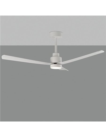 Control de pared con corriente Ventilador de techo: On/Off, Función Inversa, Regulador velocidad, Programacón y Viento natural