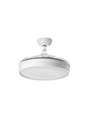 Ventilador de Techo LED BLANES blanco Ø107 DC 32W 4A 36W CCT+RC+dim con aspas retráctiles