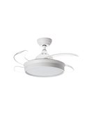Ventilador LED de techo BLANES XS blanco Ø915mm DC22W LED 24W CCT+RC+dim con aspas retráctiles
