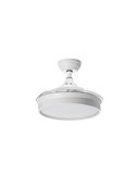 Ventilateur de plafond BLANES XS blanc LED Ø915mm DC22W LED 24W CCT+RC+dim avec pales rétractables