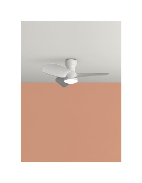Ventilateur de plafond LED 24W CRETA blanc Ø915mm DC 30W 3A LED 24W CCT+RC