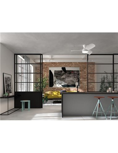 Ventilador de teto LED CRETA XL branco Ø1066mm DC 32W 3A LED 24W CCT + RC