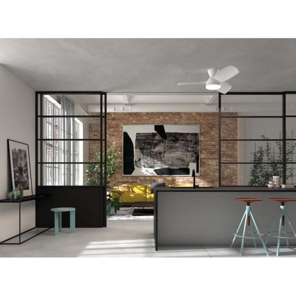 Ventilador de teto LED CRETA XL branco Ø1066mm DC 32W 3A LED 24W CCT + RC