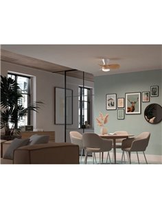 Ventilador pequeño con Luz LED CRETA XS blanco Ø61 DC 24W 3A LED 24W CCT + RC  2