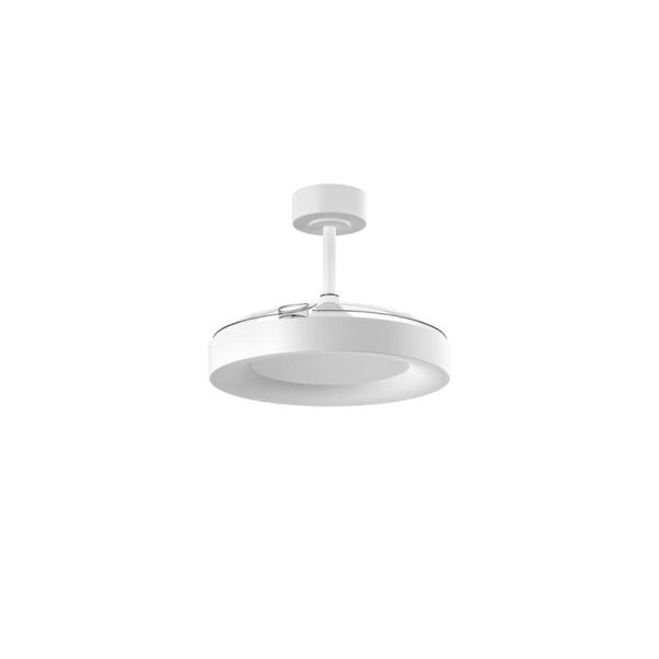 Ventilador de Techo LED 50W CCT+RC+DIM LISBOA con aspas retráctiles, blanco Ø1065mm DC 30W 3A 