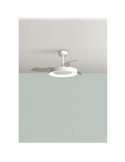 Ventilateur de plafond LED 50W CCT+RC+DIM LISBOA à pales rétractables, blanc Ø1065mm DC 30W 3A