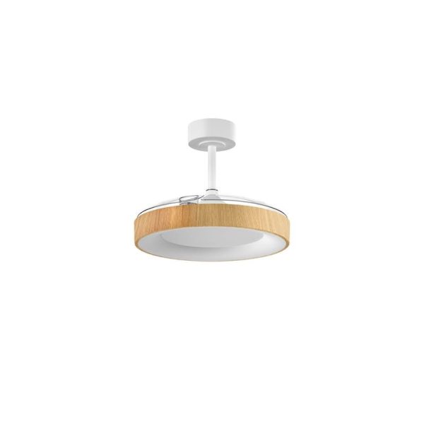 Ventilador de Techo LED 50W CCT+RC+DIM LISBOA con aspas retráctiles, Ø1065mm DC 30W 3A madera
