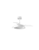 Ventilador de Teto LED 45W CCT+ RC+DIM Ø915mm LISBOA XS branco DC 25W