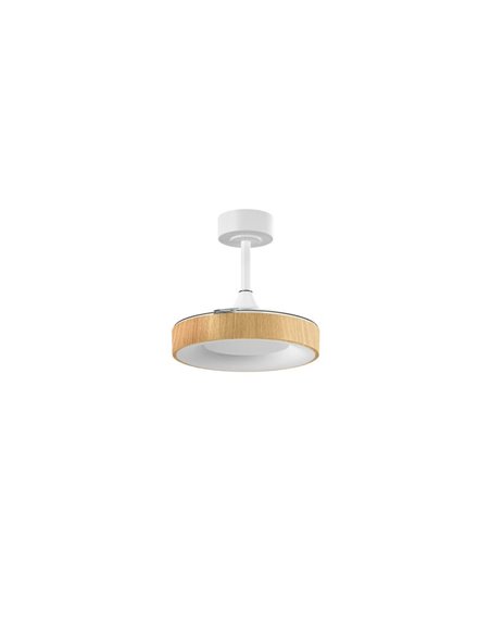 Ventilador de Techo LED 45W CCT+ RC+DIM Ø915mm LISBOA XS madera DC 25W 