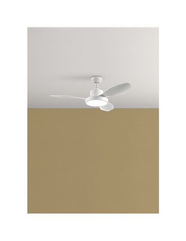 Ventilador de Techo LED 36W RIGA blanco Ø120 DC 32W CCT 3k-6k Dimable 3 Aspas