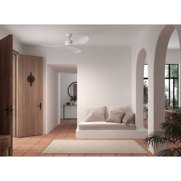 Ventilador de Techo RIGA WO XS blanco Sin Luz Ø96 DC 30W 3Aspas