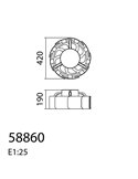 Ventilador con luz LED redondo VENTI SNAIL blanco Ø40 DC 20W LED 24W CCT 