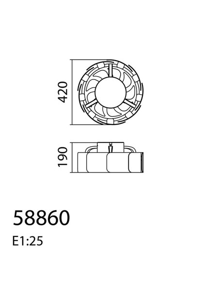 VENTI SNAIL ventilateur LED rond avec lumière blanc Ø40 DC 20W LED 24W CCT