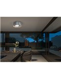 Ventilador con luz LED redondo VENTI SNAIL blanco Ø40 DC 20W LED 24W CCT 