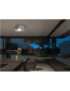 Ventilador con luz LED redondo VENTI SNAIL blanco Ø40 DC 20W LED 24W CCT  2