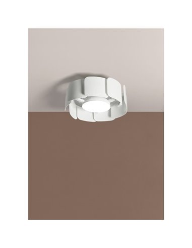 Ventilador con luz LED redondo VENTI SNAIL blanco Ø40 DC 20W LED 24W CCT 