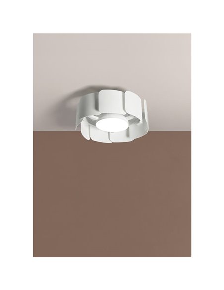 Ventilador con luz LED redondo VENTI SNAIL blanco Ø40 DC 20W LED 24W CCT 