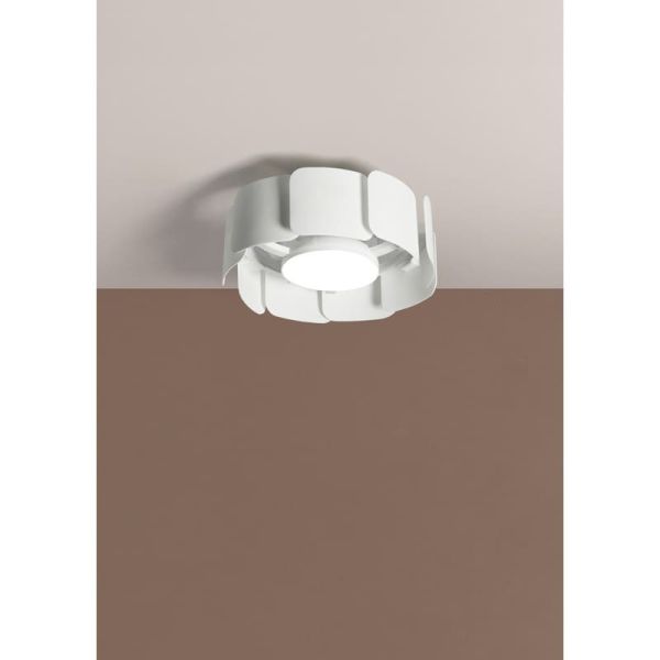 Ventilador con luz LED redondo VENTI SNAIL blanco Ø40 DC 20W LED 24W CCT 