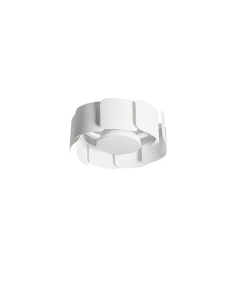 Ventilador con luz LED redondo VENTI SNAIL blanco Ø40 DC 20W LED 24W CCT 