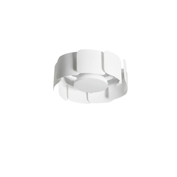 Ventilador con luz LED redondo VENTI SNAIL blanco Ø40 DC 20W LED 24W CCT 