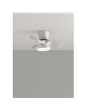 Ventilador de Techo pequeño LED VIENA blanco y madera Ø56 DC 26W LED 24W CCT Dimable con control inteligente "TUYA" 