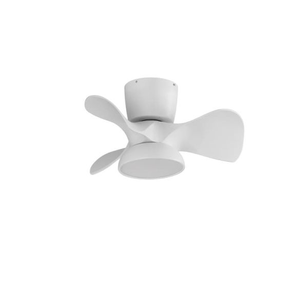Ventilador de Techo pequeño LED VIENA blanco Ø56 DC 26W LED 24W CCT Dimable con control inteligente "TUYA" 