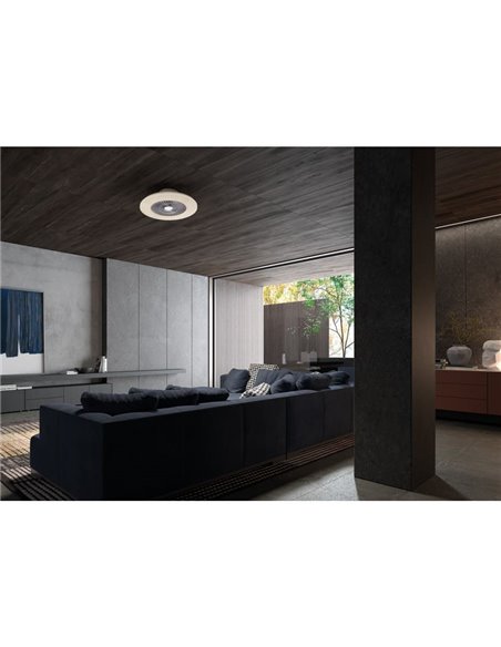 Plafón Ventilador WIND OPAL con aspas ocultas Ø60 DC 20W LED 40W CCT