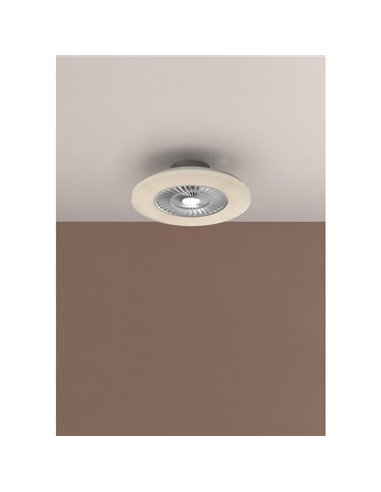 Plafón Ventilador WIND OPAL con aspas ocultas Ø60 DC 20W LED 40W CCT