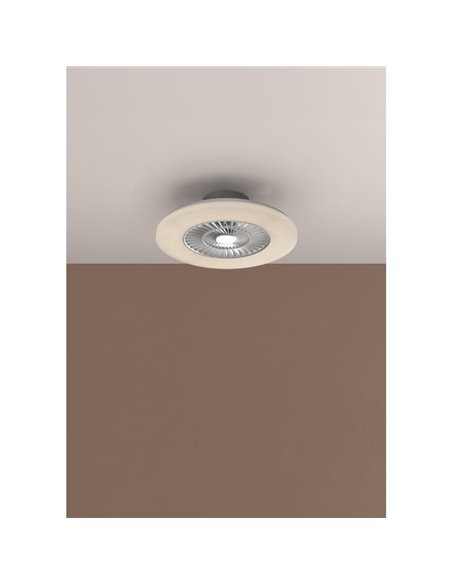 Plafón Ventilador WIND OPAL con aspas ocultas Ø60 DC 20W LED 40W CCT