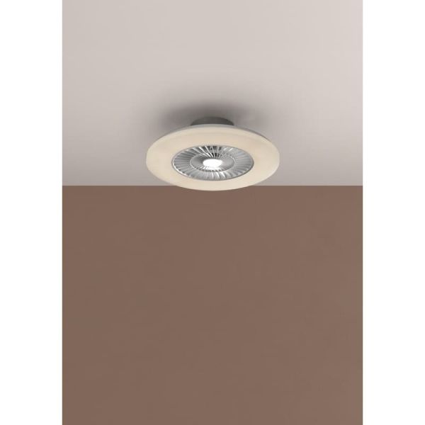 Plafón Ventilador WIND OPAL con aspas ocultas Ø60 DC 20W LED 40W CCT
