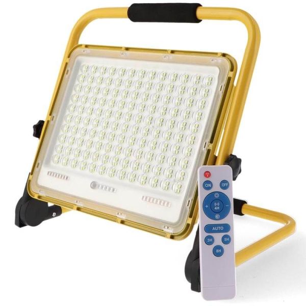 Luz de trabalho LED recarregável 50W - Projetor portátil IP65 4500lm com controle remoto