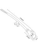 Dimensiones LM2658 Cable adaptador para Tira LED 220V para Tira Ecofast