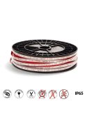 Fita de LED 220V AC SMD2835 Ecofast 10W/m IP65 - 50 metros máx. Linkável (3000K, 4500K, 6000K, Azul, Vermelho, Verde) Corte 10cm