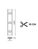 Bande LED 220V AC SMD2835 Ecofast 10W/m IP65 - 50 mètres max. Liaison possible (3000K, 4500K, 6000K, Bleu, Rouge, Vert) Coupe 10