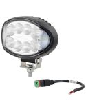 Farol de trabalho oval LED grande angular 180º alta potência 9.720Lm 12V 24V