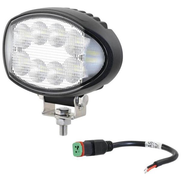 Farol de trabalho oval LED grande angular 180º alta potência 9.720Lm 12V 24V