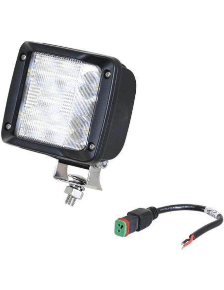 Faro LED de trabajo cuadrado gran angular 180º alta potencia 9.720Lm 12V 24V