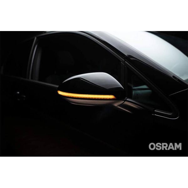 Intermitente dinámico LED para retrovisor acabado Negro LEDriving® LEDDMI 5G0 BK S Homologado Set de 2. Golf VII