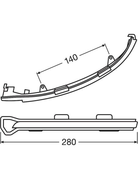 Intermitente dinámico LED para retrovisor acabado Negro LEDriving® LEDDMI 5G0 BK S Homologado Set de 2. Golf VII